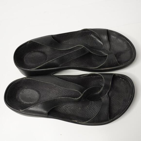 Birkenstock Tatami Footbed Black Leather Sandals‎ Shoes Comfort EUR 37 US 7 - Picture 7 of 9
